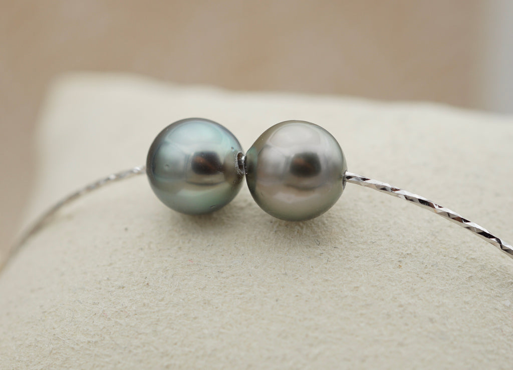 collection Tahiti deux perles montées sur argent