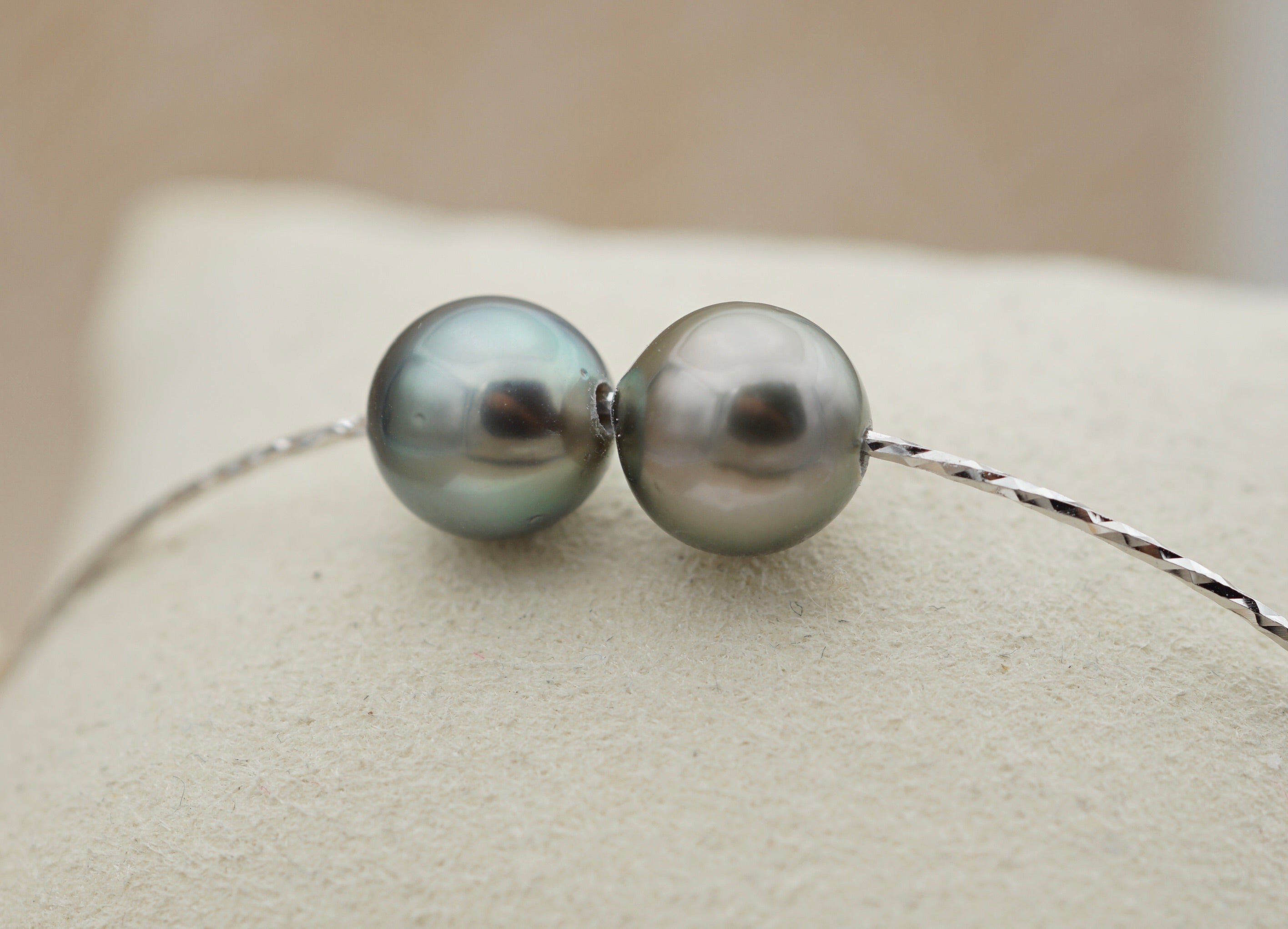 collection Tahiti deux perles montées sur argent