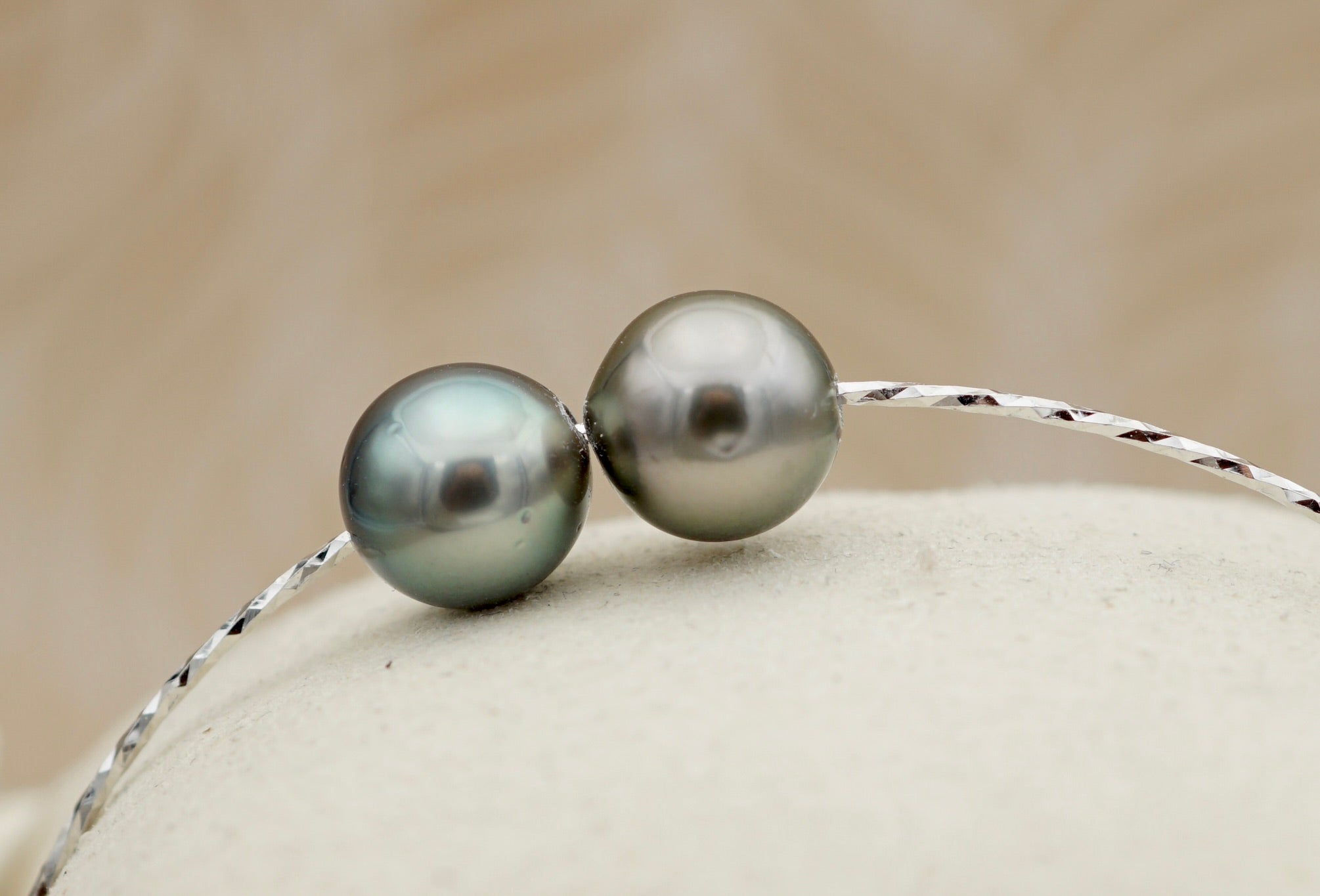 collection Tahiti deux perles montées sur argent