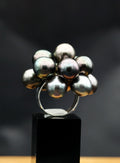 Nukutavake bague ornée de 12 splendides perles de Tahiti