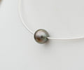 Moorea perle de Tahiti de 9.3mm sur cable en argent 925mm
